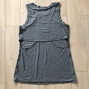 Lululemon Cutout Back Tank Top in Grey